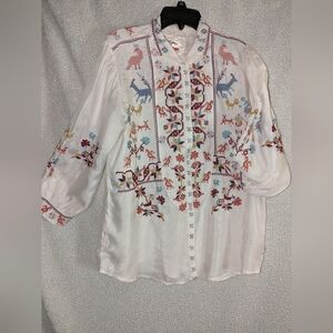 Johnny Was Biya blouse size small